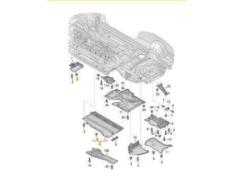Захист днища передній правий Audi A5 B8  08-16