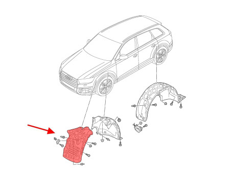 Підкрилок Audi Q7 4M лівий передній